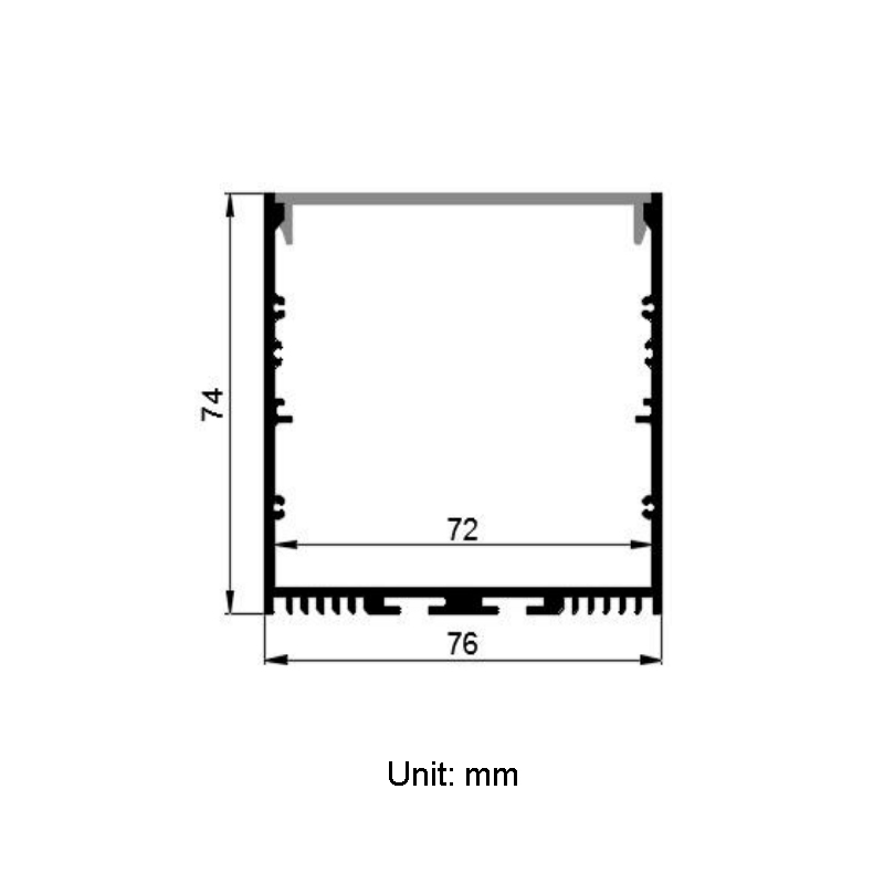 Suspended Aluminum LED Strip Light Track LED Profile - Inner Width 72mm(2.83inch) Suspended Aluminum LED Strip Light Track LED Profile - Inner Width 72mm(2.83inch)